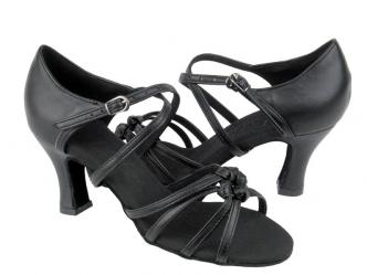 Dance shoes ladies black leather   